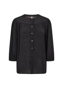 Calypso 7 Round Neck Blouse - Black
