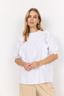Netti95 Ruffle Detail Blouse - White