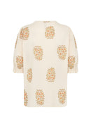 Pompeia1 Floral Print Blouse - Cream Combi