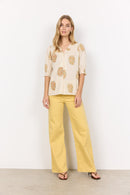 Pompeia1 Floral Print Blouse - Cream Combi