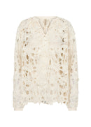 Paja 1 Lace V Neck Blouse - Cream