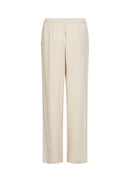 Poula 2 Linen Blend Stripe Trouser - Cream Combi