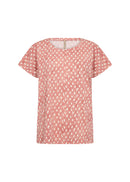 Felicity 499 Print T-Shirt - Peach Pink Print