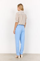 Patti 1 V Neck Stripe Blouse - Peach Pink Print