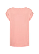 Thilde 6 Rolled Sleeve Tee - Peach Pink