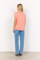 Thilde 6 Rolled Sleeve Tee - Peach Pink