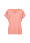 Marica 32 V Neck T-Shirt - Peach Pink
