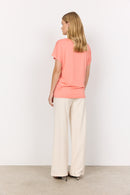 Marica 32 V Neck T-Shirt - Peach Pink