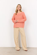 Remone 35 Ribbed Jumper - Peach Pink