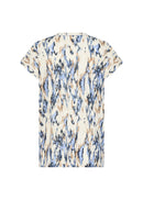 Aretha 38 Abstract Print Tee - Air Blue Combi