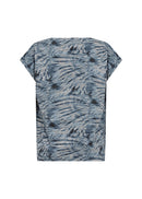 Galina 52 Abstract Print Tee - Air Blue Combi