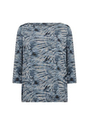 Galina 53 Abstract Blouse - Air Blue Combi