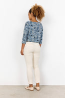 Galina 53 Abstract Blouse - Air Blue Combi