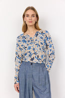 Felicity 498 Floral Blouse - Air Blue Combi