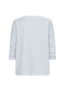 Pisa 2 3/4 Sleeve Stripe Tee - Air Blue Combi