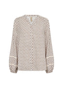 Pakize 2 V Neck Print Blouse - Air Blue Combi