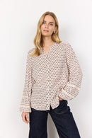 Pakize 2 V Neck Print Blouse - Air Blue Combi