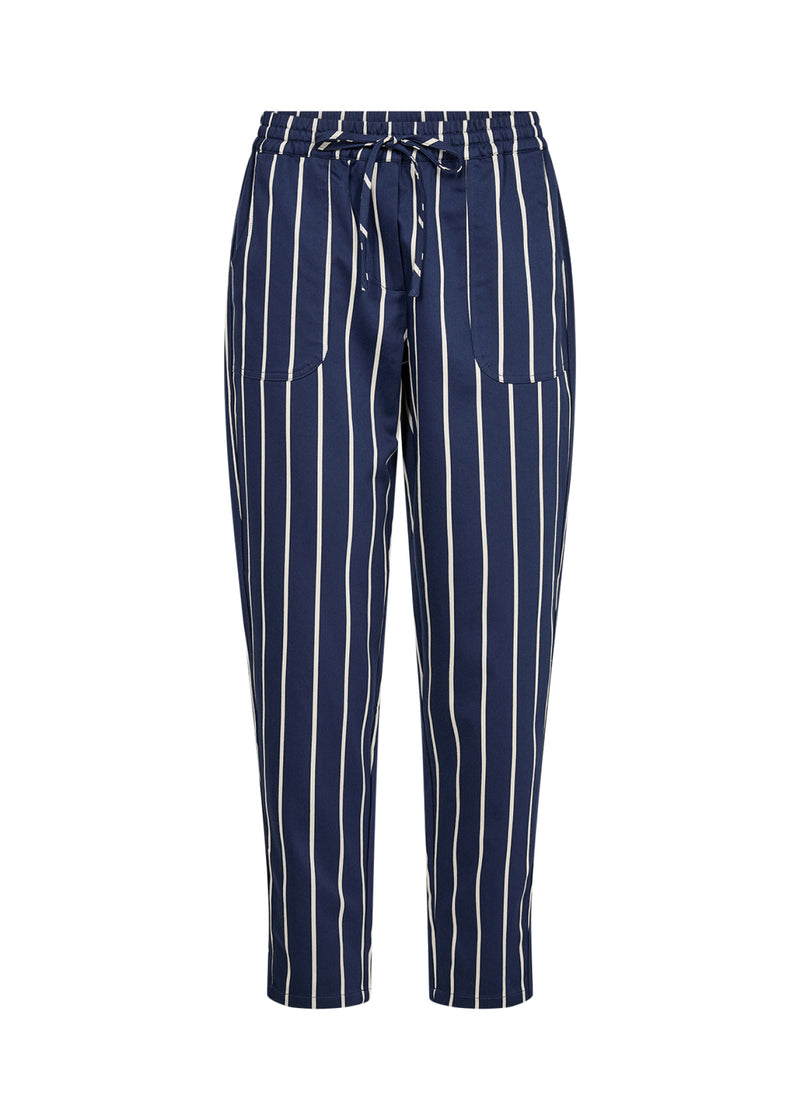 Akila 6 Stripe 3/4 Length Trouser - Blue Iris Combi