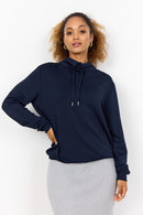 Banu125 High Neck Sweatshirt - Navy