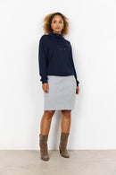 Banu125 High Neck Sweatshirt - Navy
