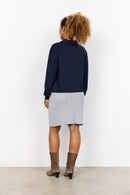 Banu125 High Neck Sweatshirt - Navy