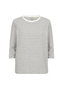 Pisa 2 3/4 Sleeve Stripe Tee - Misty Combi
