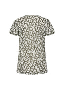 Aretha 39 Animal Print Tee - Misty Combi