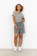 Aretha 39 Animal Print Tee - Misty Combi