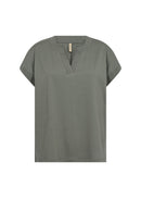 Derby 27 Split Neck T-Shirt - Misty
