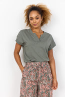 Derby 27 Split Neck T-Shirt - Misty