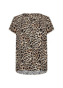 Pietta1 Leopard Print Blouse - Sand