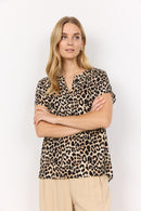 Pietta1 Leopard Print Blouse - Sand