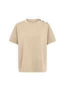 Pascale2 Shoulder Button Tee - Sand