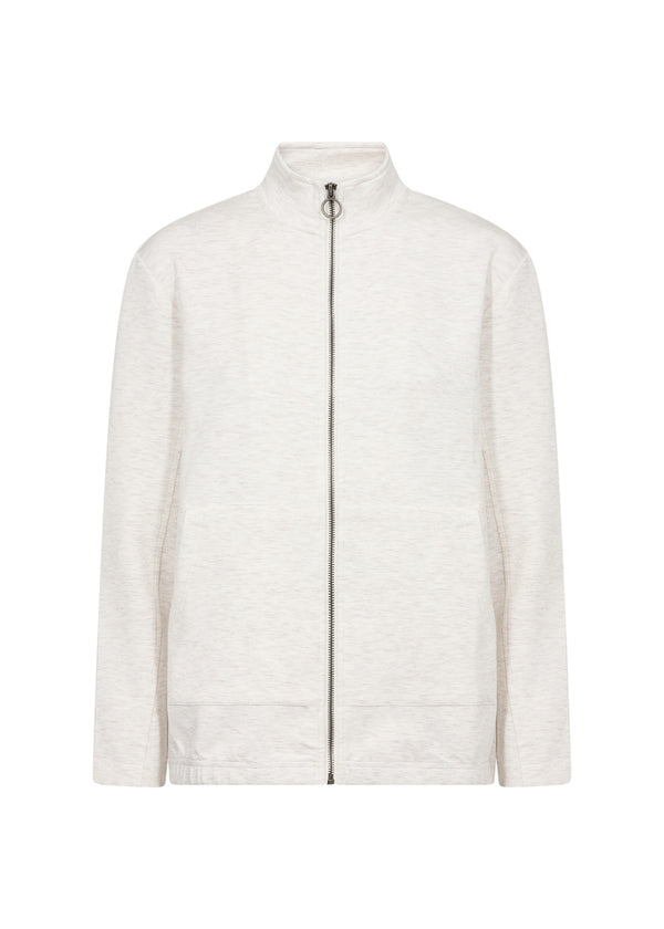 Pierre 2 Full Zip Sweatshirt - Cream Melange