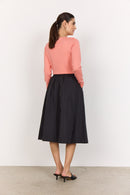 Dollie 446 Button Cardigan - Peach Pink Melange