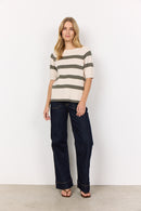 Kanita 19 Stripe Jumper - Misty Melange Combi