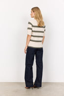 Kanita 19 Stripe Jumper - Misty Melange Combi