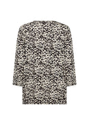 Marica 316 Print Blouse - Black Combi