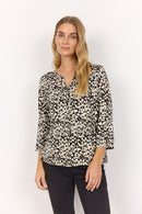 Marica 316 Print Blouse - Black Combi