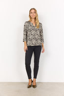 Marica 316 Print Blouse - Black Combi