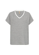 Pisa 1 V Neck Stripe T-Shirt - Black Combi
