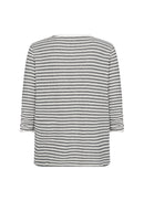 Pisa 2 3/4 Sleeve Stripe Tee - Black Combi