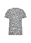 Aretha 39 Animal Print Tee - Black Combi