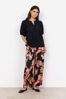 Loraine 7 Balloon Slv Blouse - Black