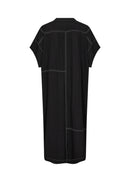 Paige3 Contrast Stitch Dress - Black