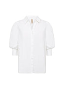 Netti 119 Puff Sleeve Shirt - White