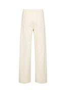 Bess 7 Button Detail Trouser - Cream