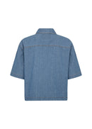 Caisho 1 Stripe Denim Shirt - Moonlight Blue Denim