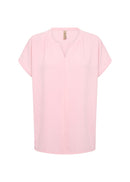 Cath 1 Subtle V Neck Blouse - Rose