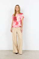 Marica 350 Floral Print Tee - Rapture Rose Combi